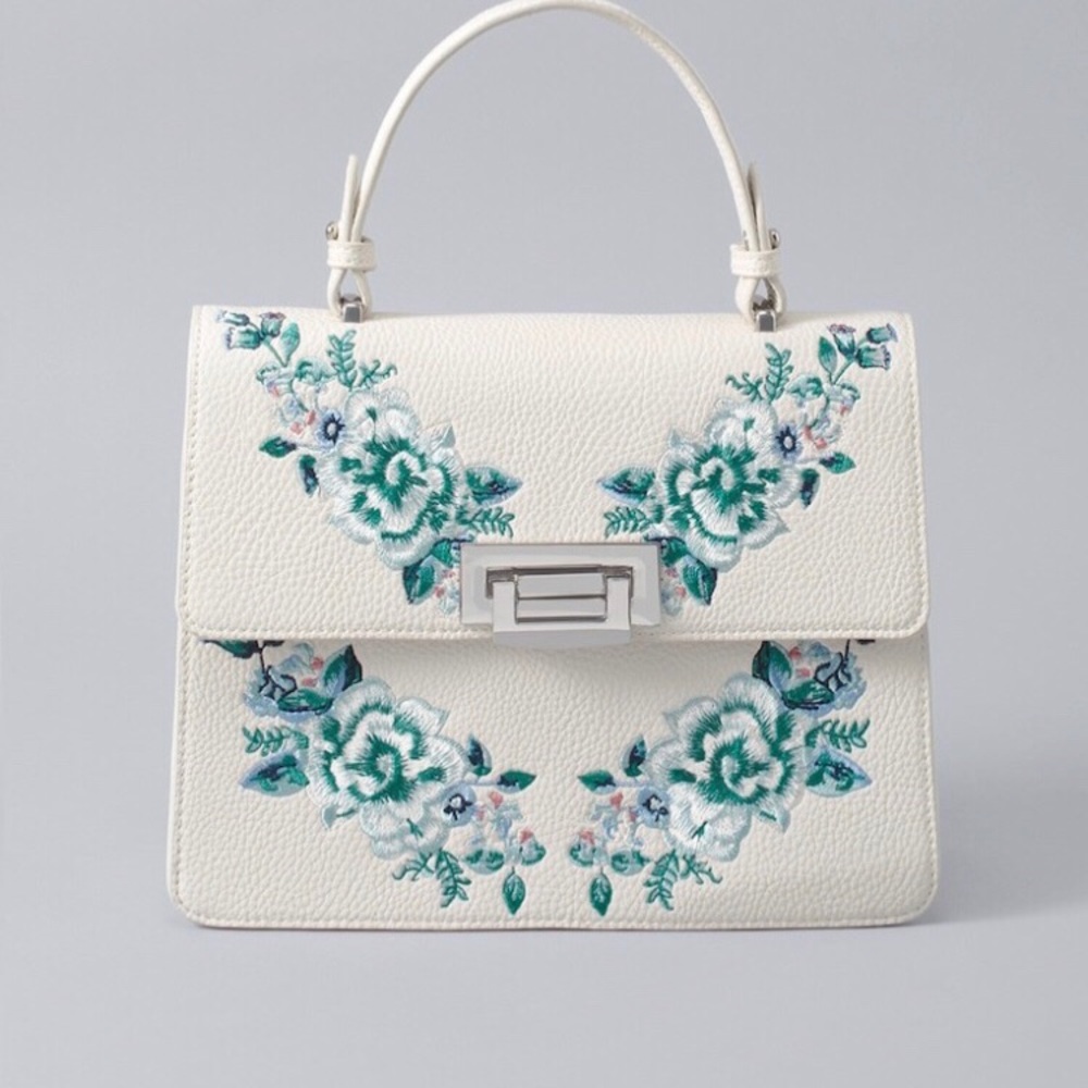 NWT - WHBM Embroidered Handbag